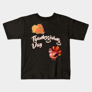 ThanksGiving Day Pumpkin Turkey Kids T-Shirt